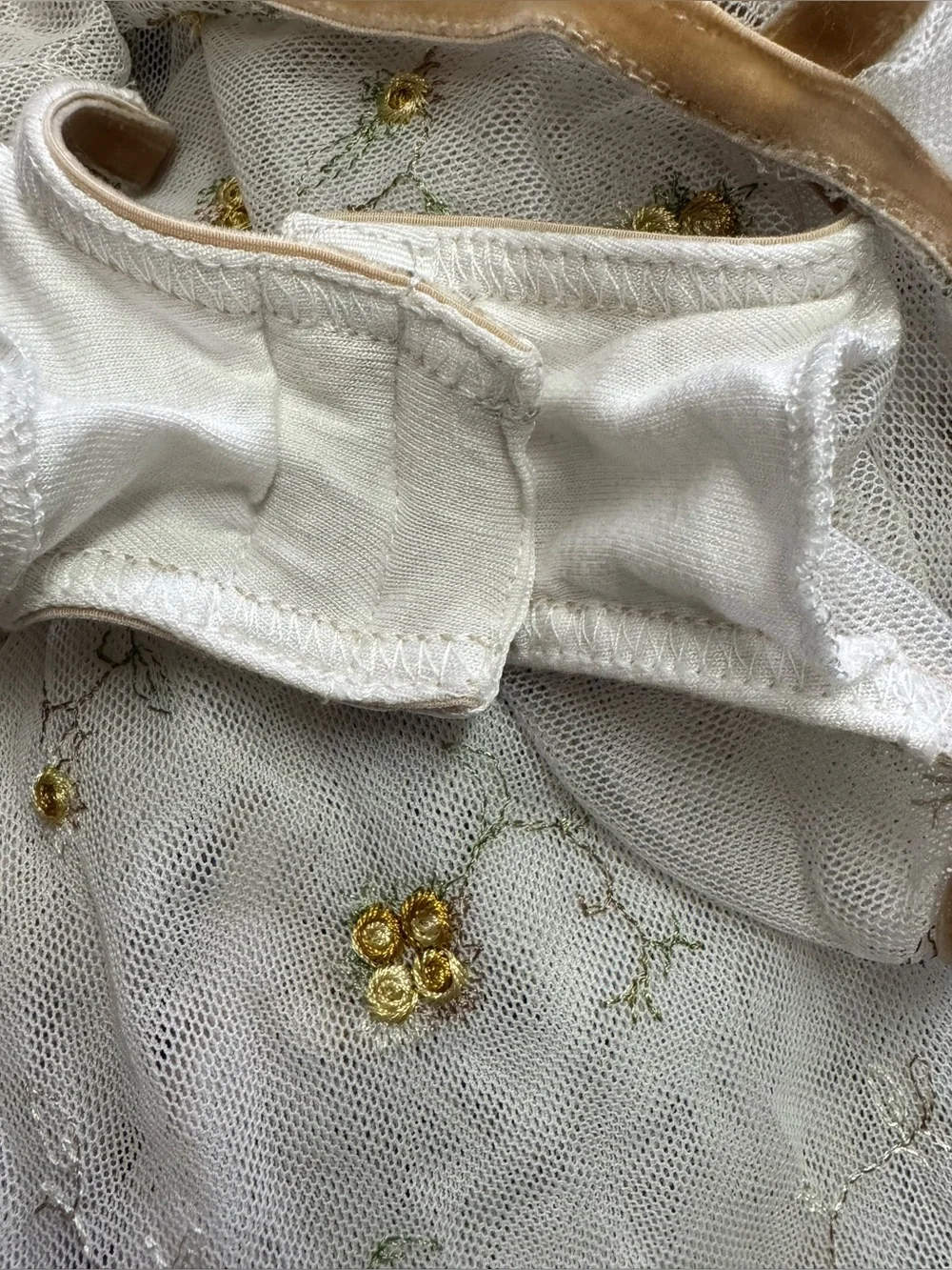 Free People Mischa Embroidered Lace Mesh Bodysuit Ivory Floral Boho Size Small
